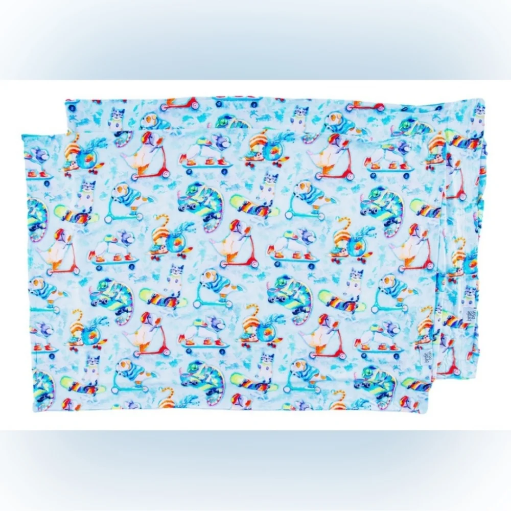 NWOT Birdie Bean Set Skateboard Pets Bamboo Pillow Case Brody